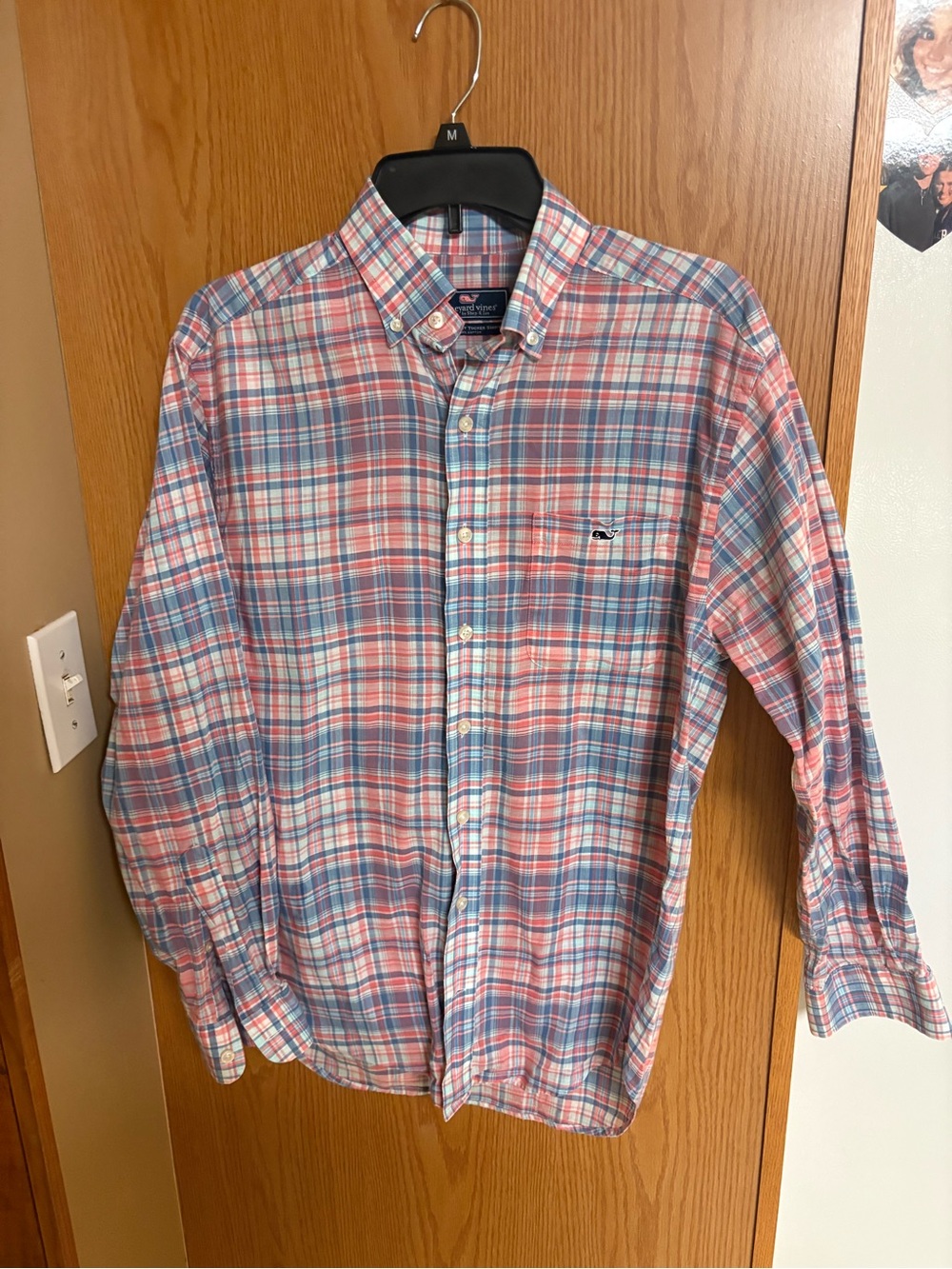 Vineyard Vines Men's Plaid Button-Down Shirt - Blue & Pink